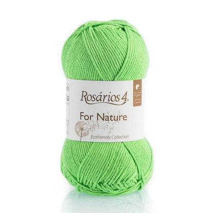 Pelote de coton bio For Nature de Rosários 4, coloris 08 Vert Printemps