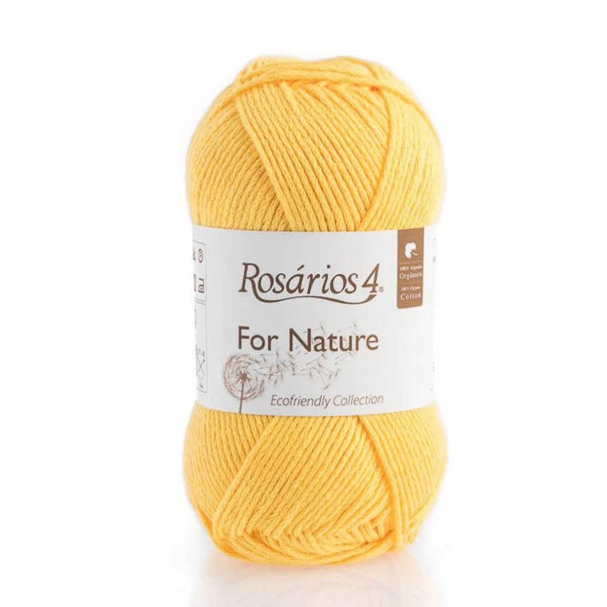 Pelote de coton bio For Nature de Rosários 4, coloris 11 Tournesol
