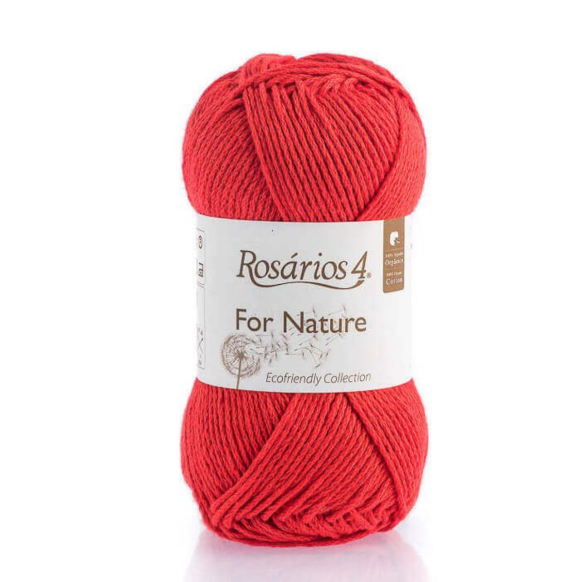 Pelote de coton bio For Nature de Rosários 4, coloris 12 Coquelicot