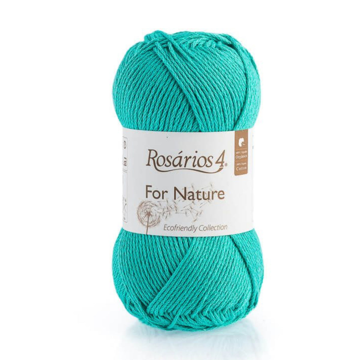 Pelote de coton bio For Nature de Rosários 4, coloris 15 Lagon