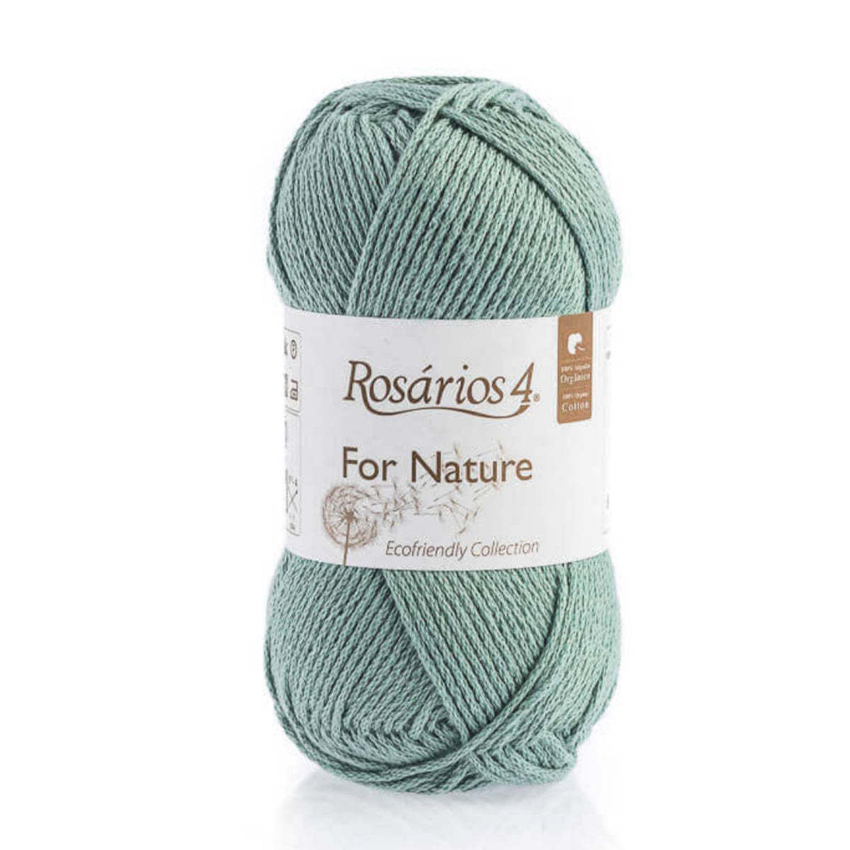 Pelote de coton bio For Nature de Rosários 4, coloris 23 Sauge