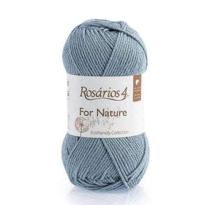 Pelote de coton bio For Nature de Rosários 4, coloris 25 Gris Bleuté