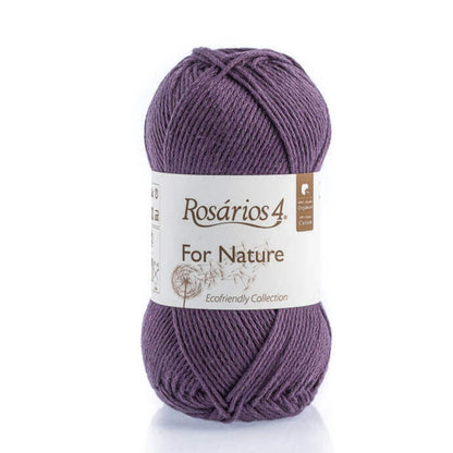Pelote de coton bio For Nature de Rosários 4, coloris 27 Violet Poudré