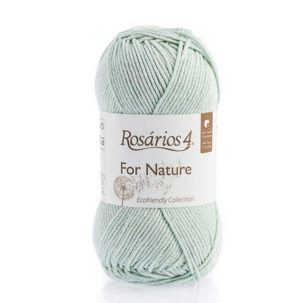 Pelote de coton bio For Nature de Rosários 4, coloris 31 Vert d'Eau