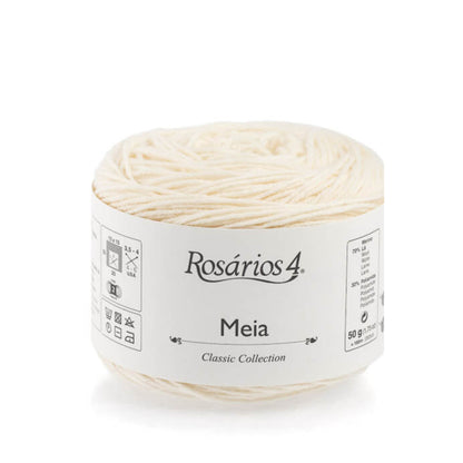Cake de Meia de Rosários 4 coloris 05 Crème