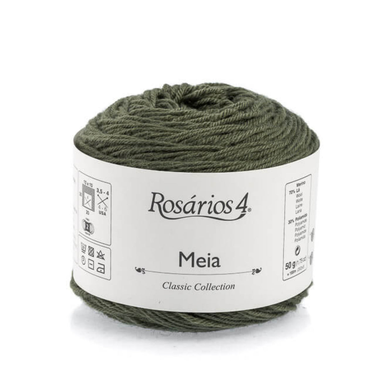 Cake de Meia de Rosários 4 coloris 17 Kaki