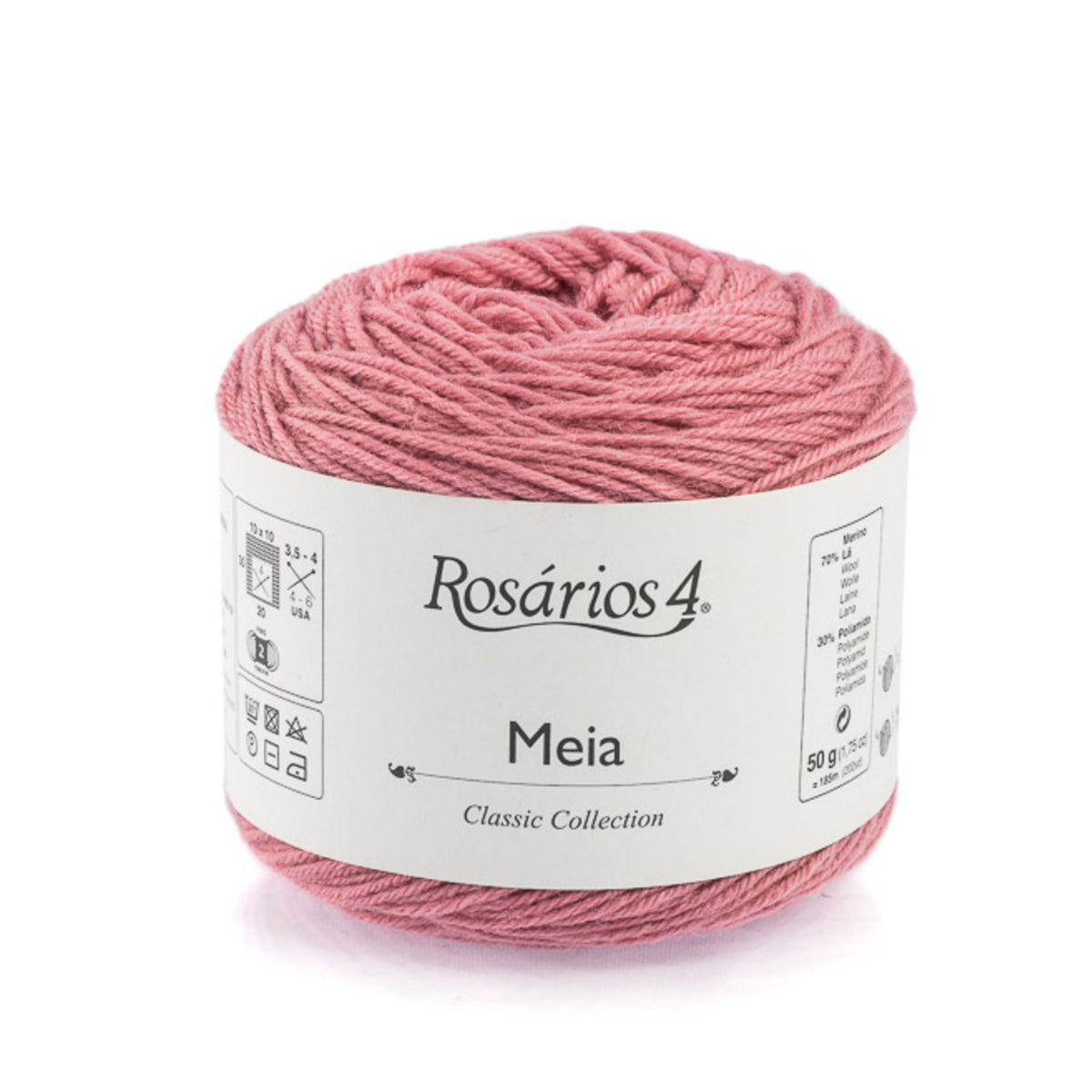 Cake de Meia de Rosários 4 coloris 23 Vieux Rose