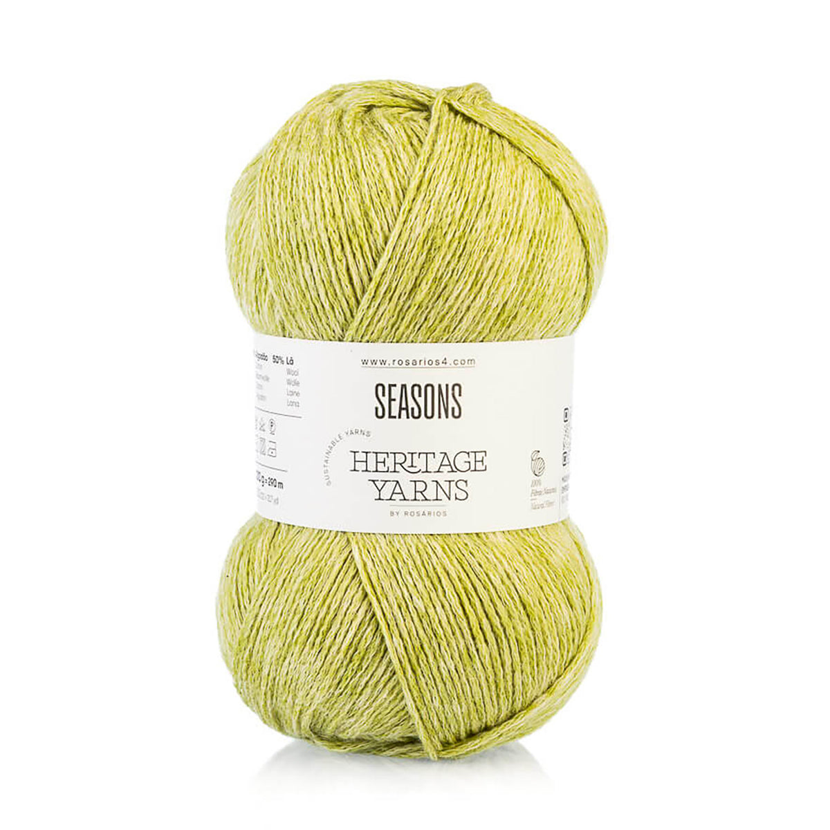 Pelote de Seasons de la gamme Heritage de Rosários4, coloris 09 Vert Printemps