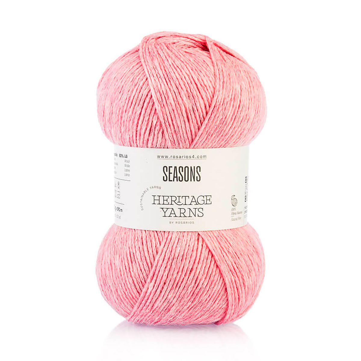 Pelote de Seasons de la gamme Heritage de Rosários4, coloris 11 Rose
