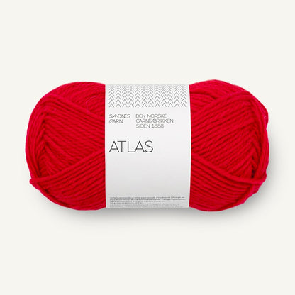 Pelote de Atlas de Sandnes Garn coloris 4219 True Red