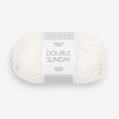 Pelote de Double Sunday de Sandnes Garn coloris 1001 White