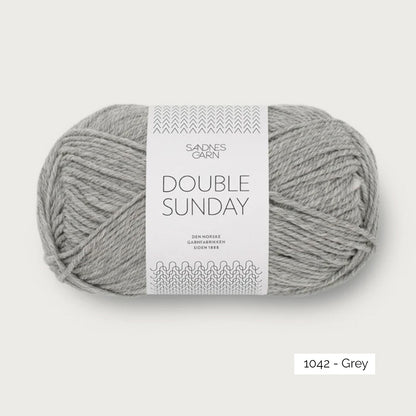 Pelote de Double Sunday de Sandnes Garn, coloris 1042 Grey