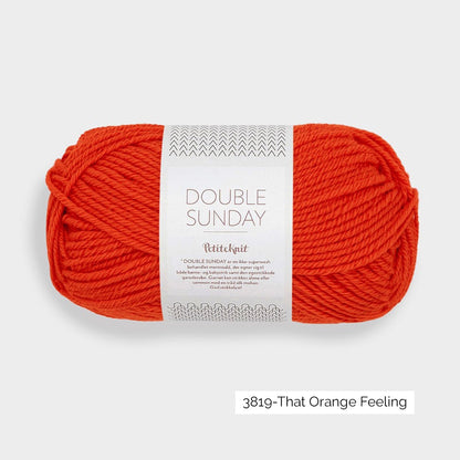Pelote de Double Sunday de Sandnes Garn, collection Petite Knit, coloris 3819 That Orange Feeling