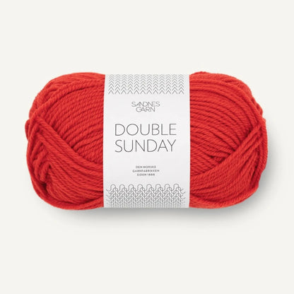 Pelote de Double Sunday de Sandnes Garn, coloris 4018 Scarlet Red