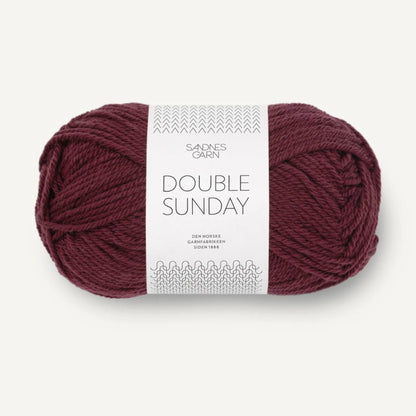 Pelote de Double Sunday de Sandnes Garn, coloris 4372 Dyp Burgundy