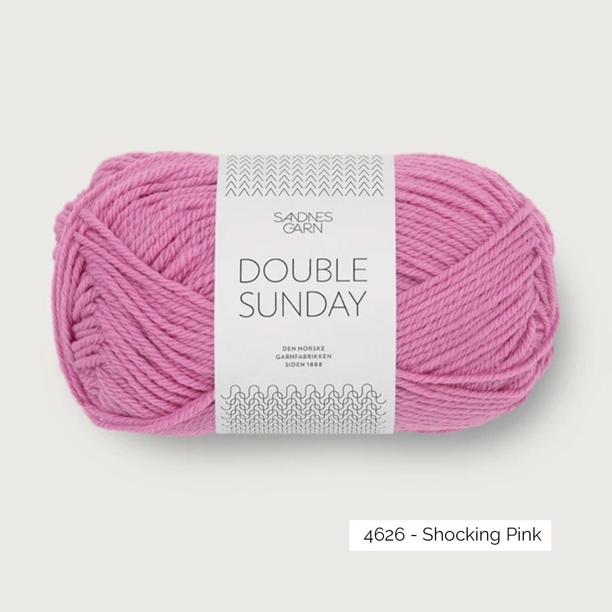 Pelote de Double Sunday de Sandnes Garn coloris 4626 Shocking Pink