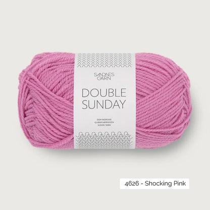 Pelote de Double Sunday de Sandnes Garn coloris 4626 Shocking Pink