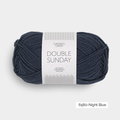 Pelote de Double Sunday de Sandnes Garn coloris 6580 Night Blue