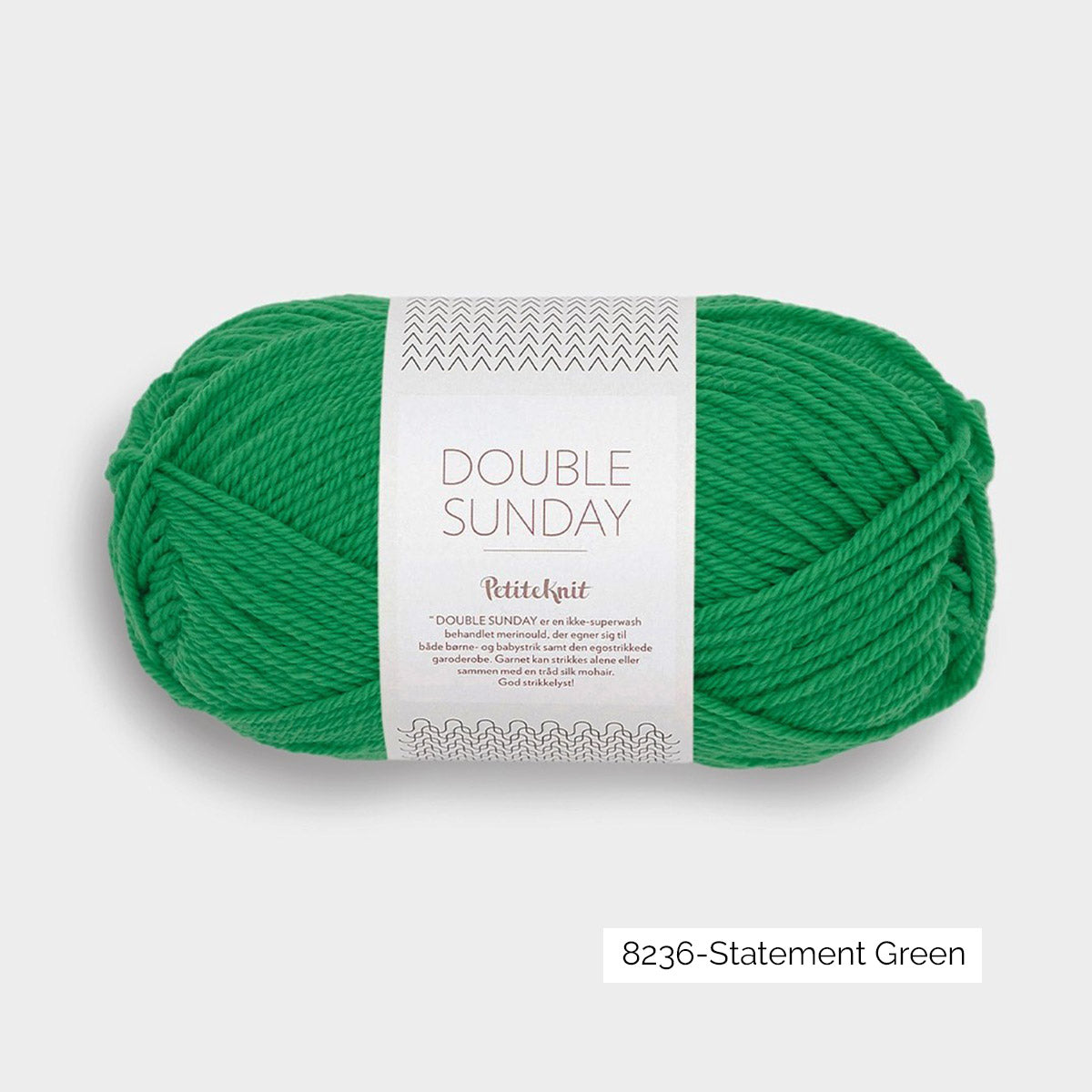 Pelote de Double Sunday de Sandnes Garn, collection Petite Knit, coloris 8236 Statement Green