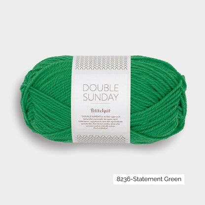 Pelote de Double Sunday de Sandnes Garn, collection Petite Knit, coloris 8236 Statement Green