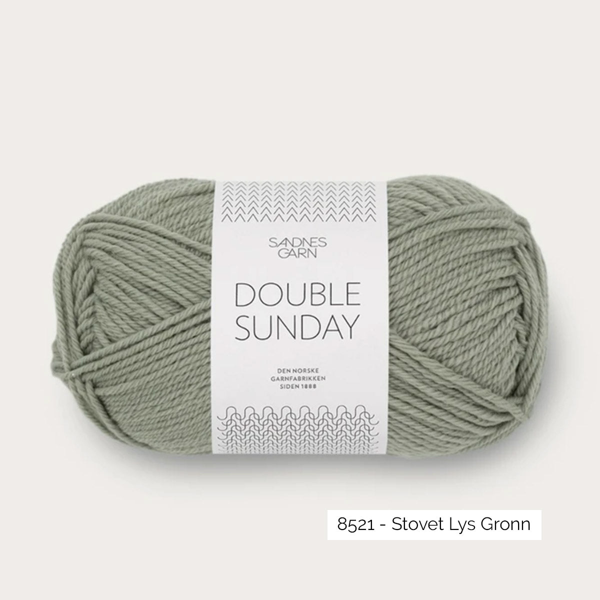 Pelote de Double Sunday de Sandnes Garn, coloris 8521 Dusted Light Green