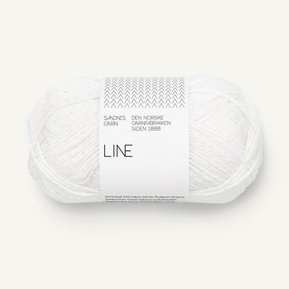 Pelote de Line de Sandnes Garn coloris 1001 True White