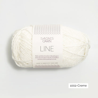 Pelote de Line de Sandnes Garn coloris 1002 Creme