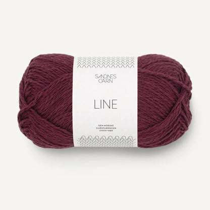 Pelote de Line de Sandnes Garn coloris 4372 Dyp Burgunder