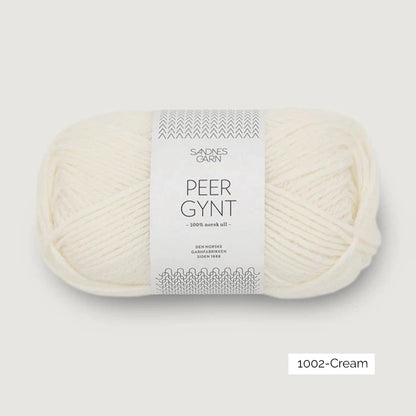 Pelote de Peer Gynt de Sandnes Garn coloris 1002 Cream