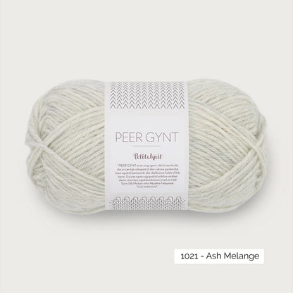 Pelote de Peer Gynt de Sandnes Garn coloris 1021 Ash Melange