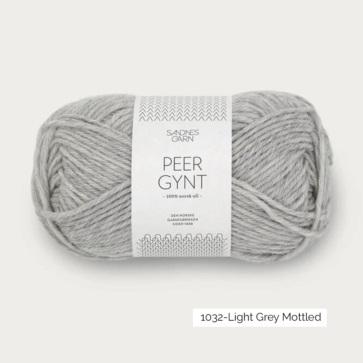 Pelote de Peer Gynt de Sandnes Garn coloris 1032 Light Grey Mottled