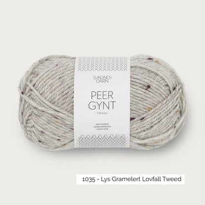 Pelote de Peer Gynt de Sandnes Garn coloris 1035 Lys Gramelert Lovfall Tweed