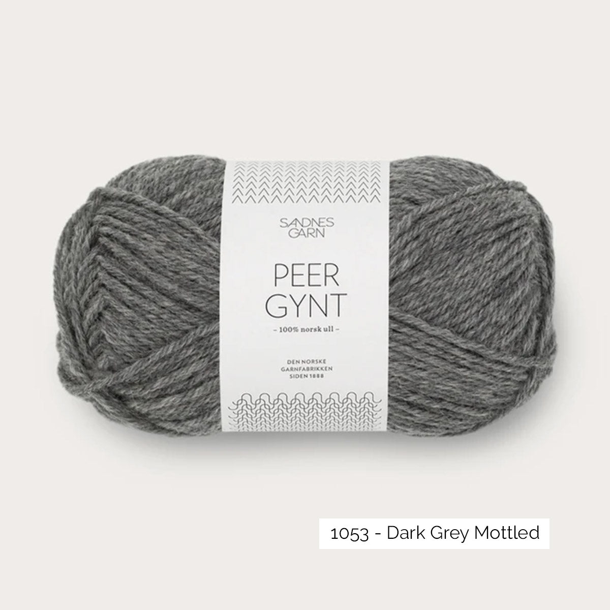 Pelote de Peer Gynt de Sandnes Garn, coloris 1053 Dark Grey Mottled