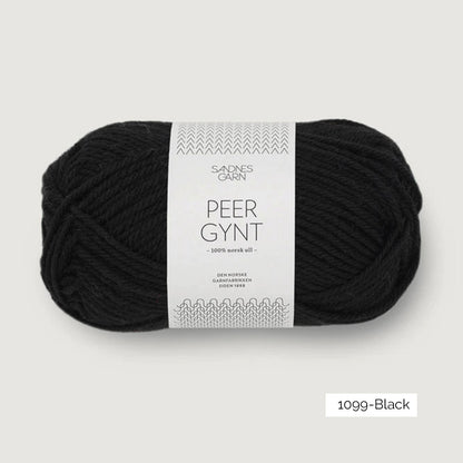 Pelote de Peer Gynt de Sandnes Garn coloris 1099 Black