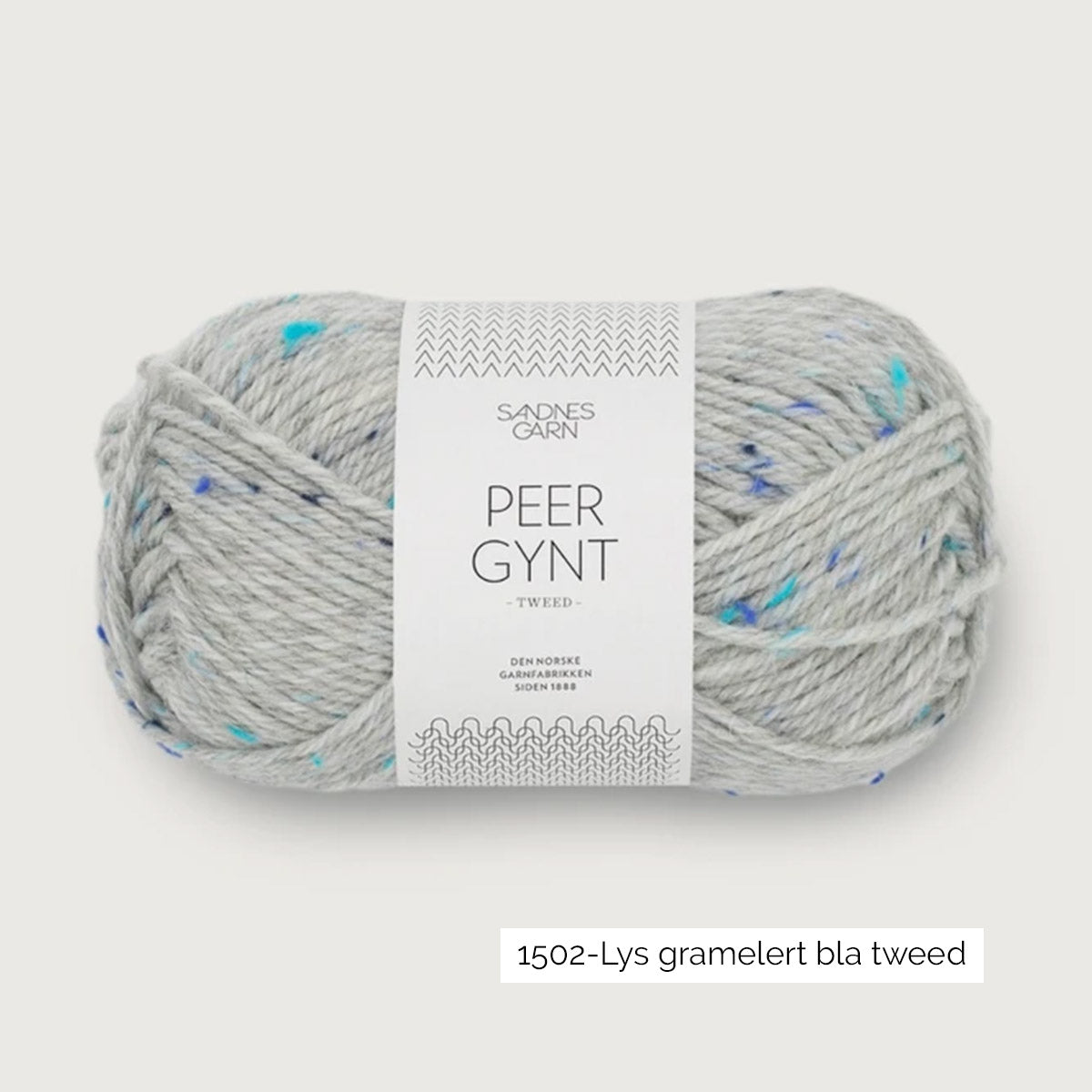 Pelote de Peer Gynt de Sandnes Garn coloris 1502 Lys Gramelert Blå Tweed