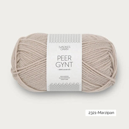Pelote de Peer Gynt de Sandnes Garn coloris 2321 Marzipan