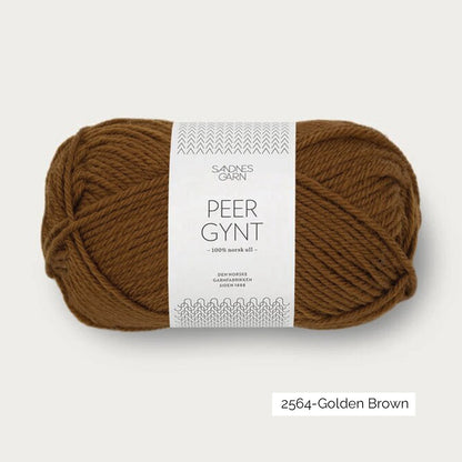Pelote de Peer Gynt de Sandnes Garn coloris 2564 Golden Brown