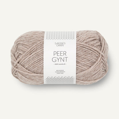 Pelote de Peer Gynt de Sandnes Garn coloris 2650 Graa Beige Melert