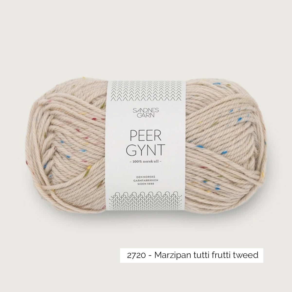 Pelote de Peer Gynt de Sandnes Garn coloris 2720 Marzipan Tutti Frutti Tweed