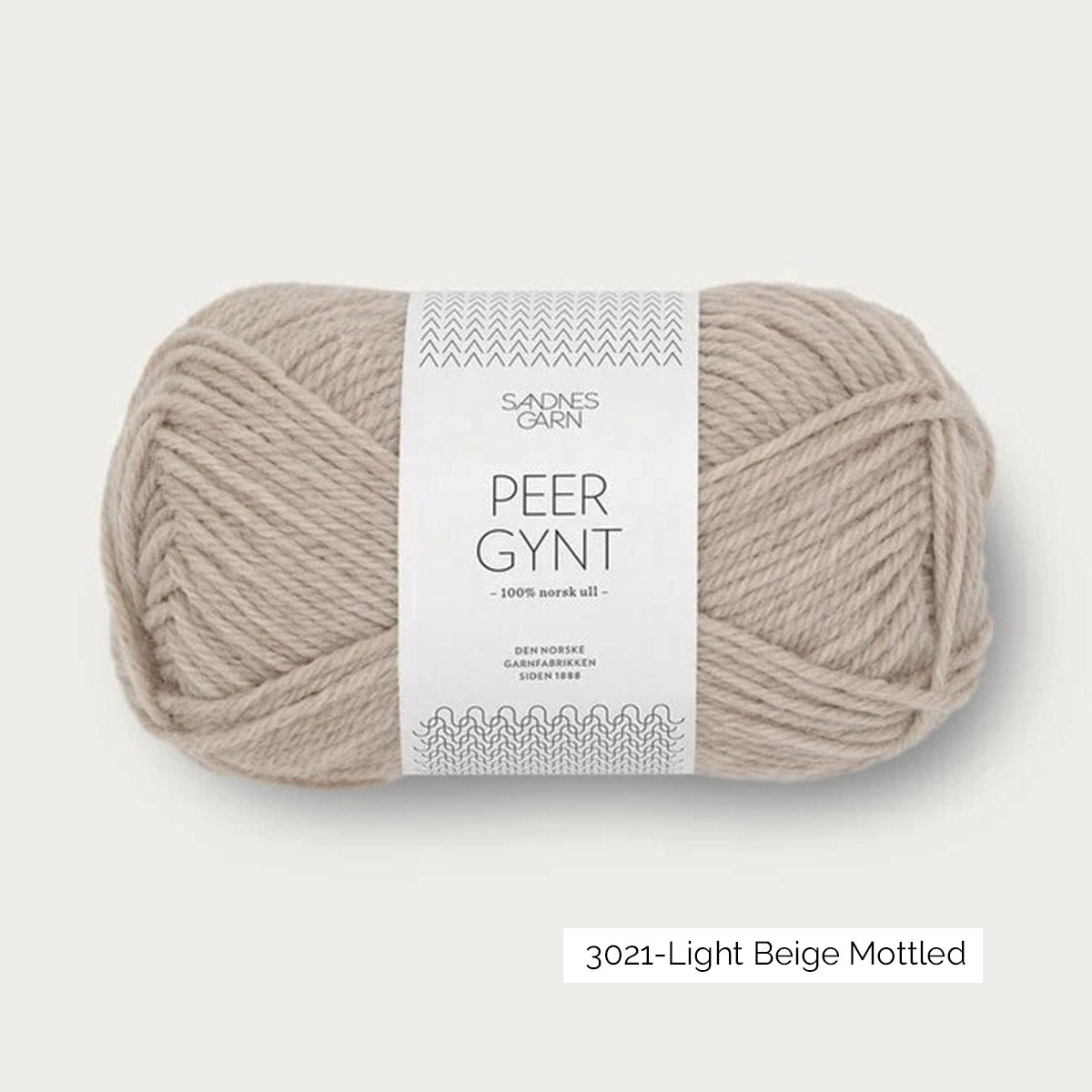 Pelote de Peer Gynt de Sandnes Garn coloris 3021 Light Beige Mottled
