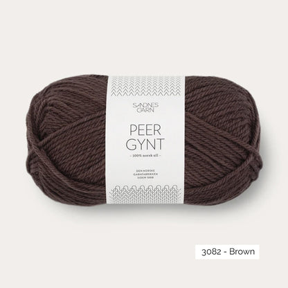 Pelote de Peer Gynt de Sandnes Garn coloris 3082 Brown