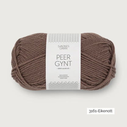 Pelote de Peer Gynt de Sandnes Garn, coloris 3161 Eikenott