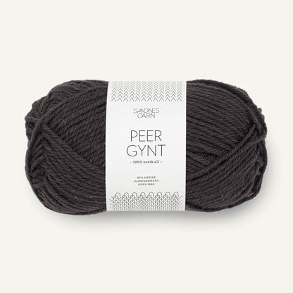 Pelote de Peer Gynt de Sandnes Garn coloris 3800 Bristol Black