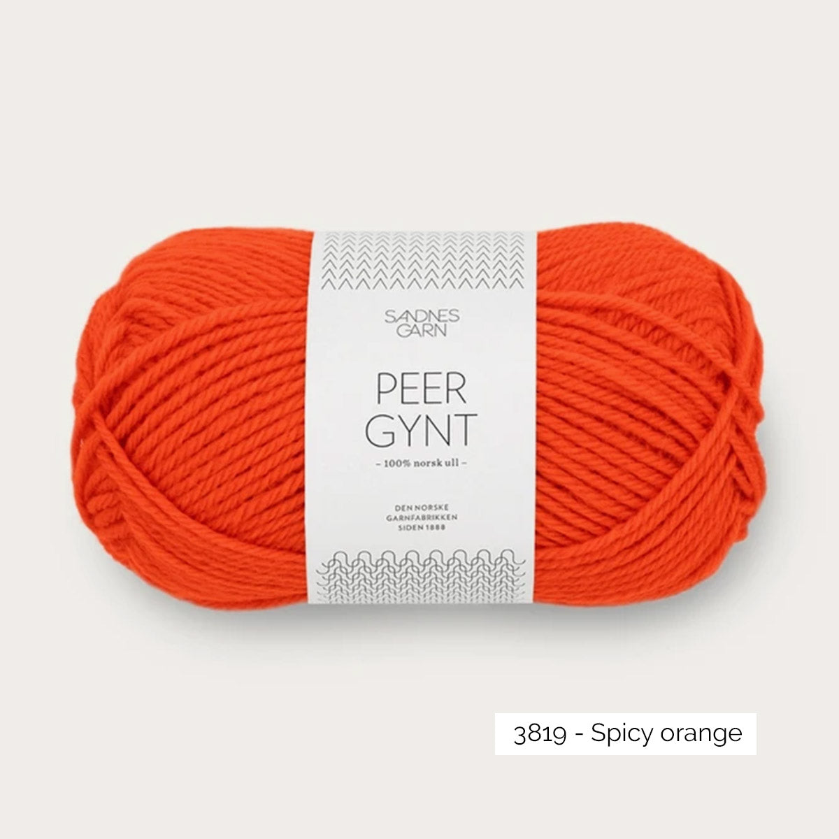 Pelote de Peer Gynt de Sandnes Garn coloris 3819 Spicy Orange