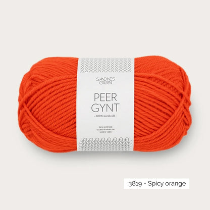 Pelote de Peer Gynt de Sandnes Garn coloris 3819 Spicy Orange