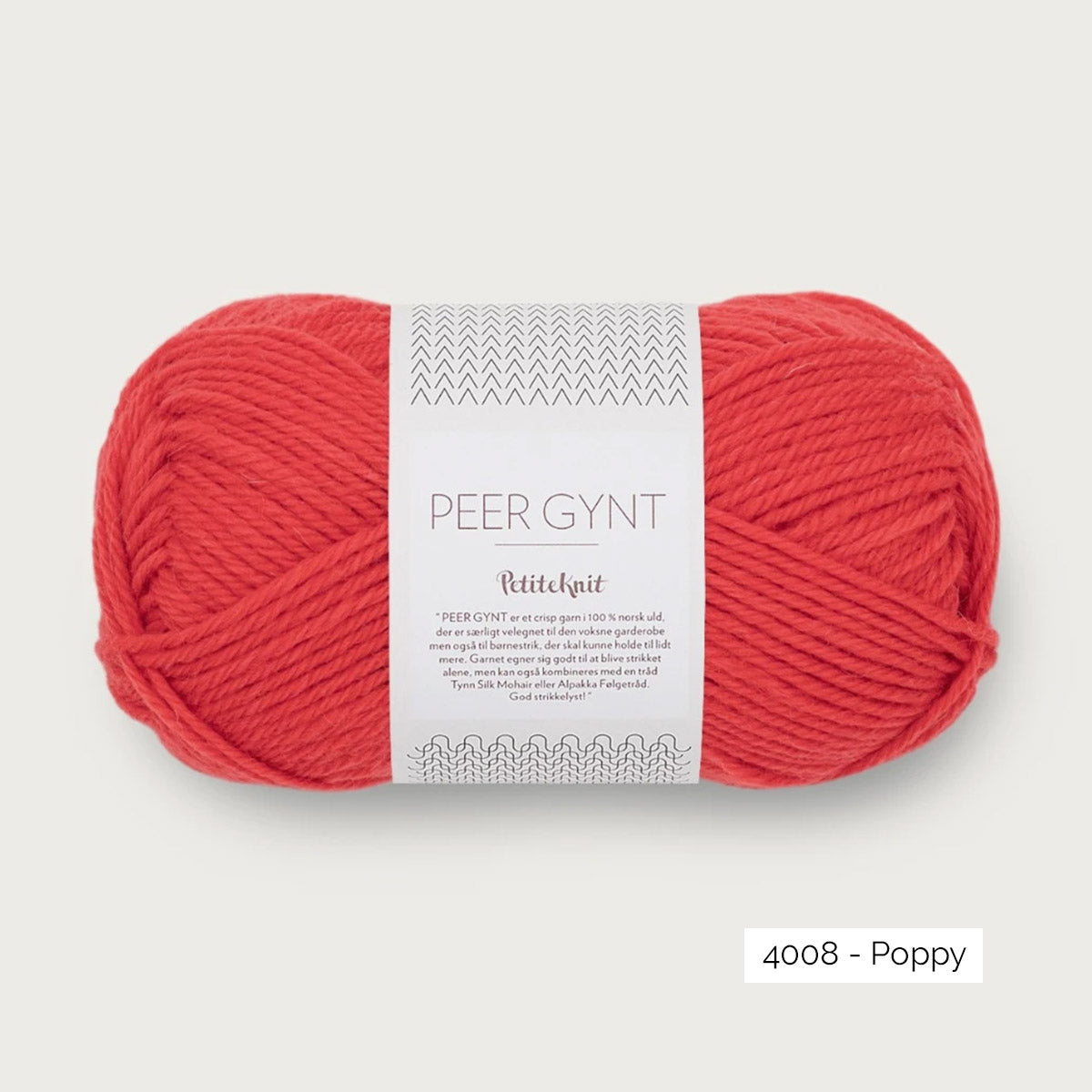 Pelote de Peer Gynt de Sandnes Garn, collection Petite Knit, coloris 4008 Poppy