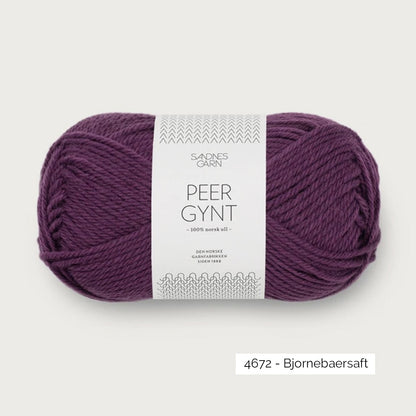 Pelote de Peer Gynt de Sandnes Garn coloris 4672 Bjornebaersaft