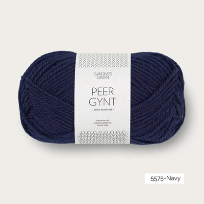 Pelote de Peer Gynt de Sandnes Garn coloris 5575 Navy