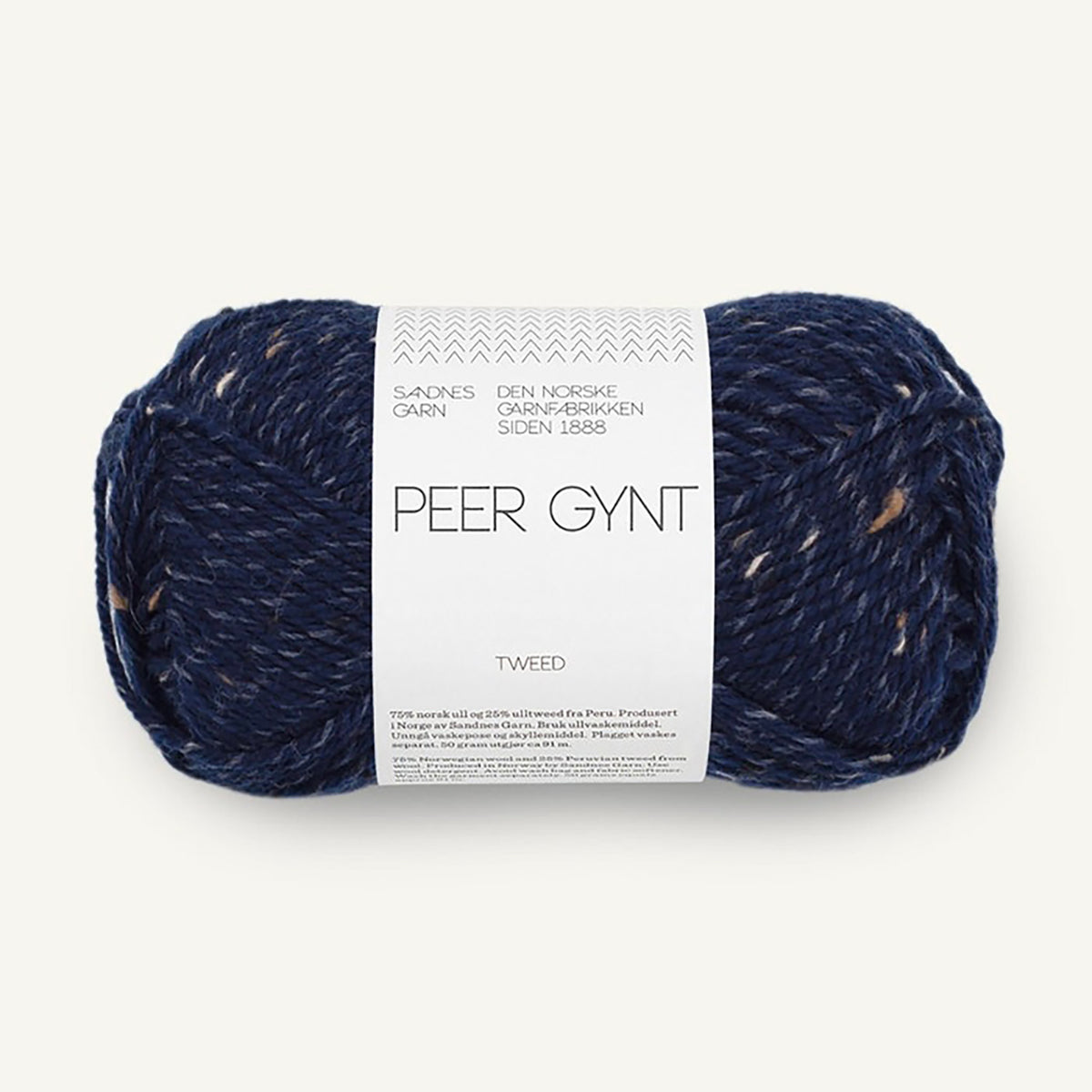 Pelote de Peer Gynt de Sandnes Garn coloris 5585 Marine Blå Tweed