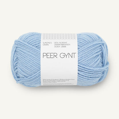 Pelote de Peer Gynt de Sandnes Garn coloris 5812 Brunnera Blue